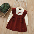 fall/winter new collection: girls' bowknot knit maxi dress - kids' sweater dress
