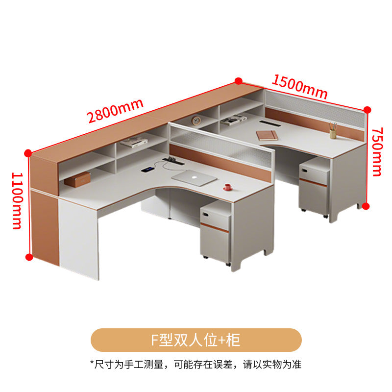Saint li staff desk employee slot desk card seat casual modern screen financial desk and chair combination