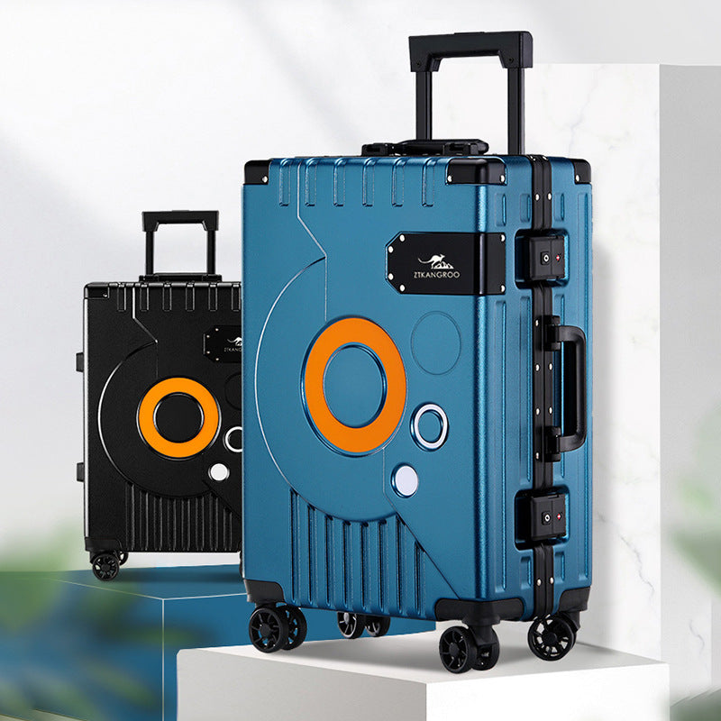 Hongfu Kangaroo Customs Lock Aluminum Frame Trolley Case Silent Universal Wheel Luggage Female Suitcase Male Password Box 20 2