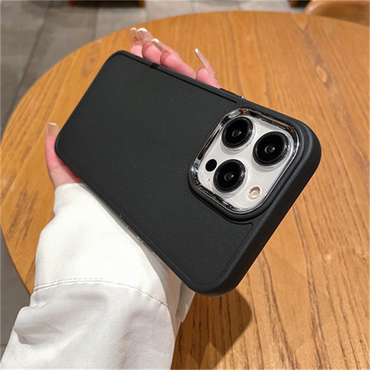 Suitable for apple 16pro metal photo frame mobile phone case iphone7p/xr caramel color protective cover suitable for all series