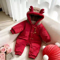 Newborn cute romper baby winter onesie - thickened cartoon crawling suit for autumn and winter, suitable for both boys and girls
