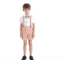 K-style boys summer suit gentleman handsome 100-day-old baby dress birthday june 1 performance kids shirt
