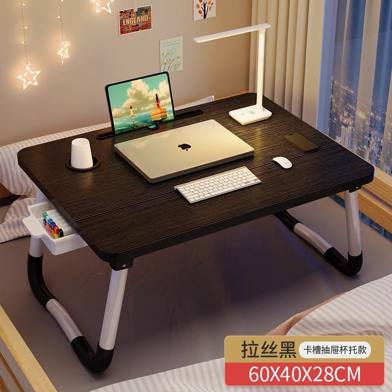 Small table on the bed, foldable computer desk, for home bedroom bay window desk, dormitory student dormitory lazy study table