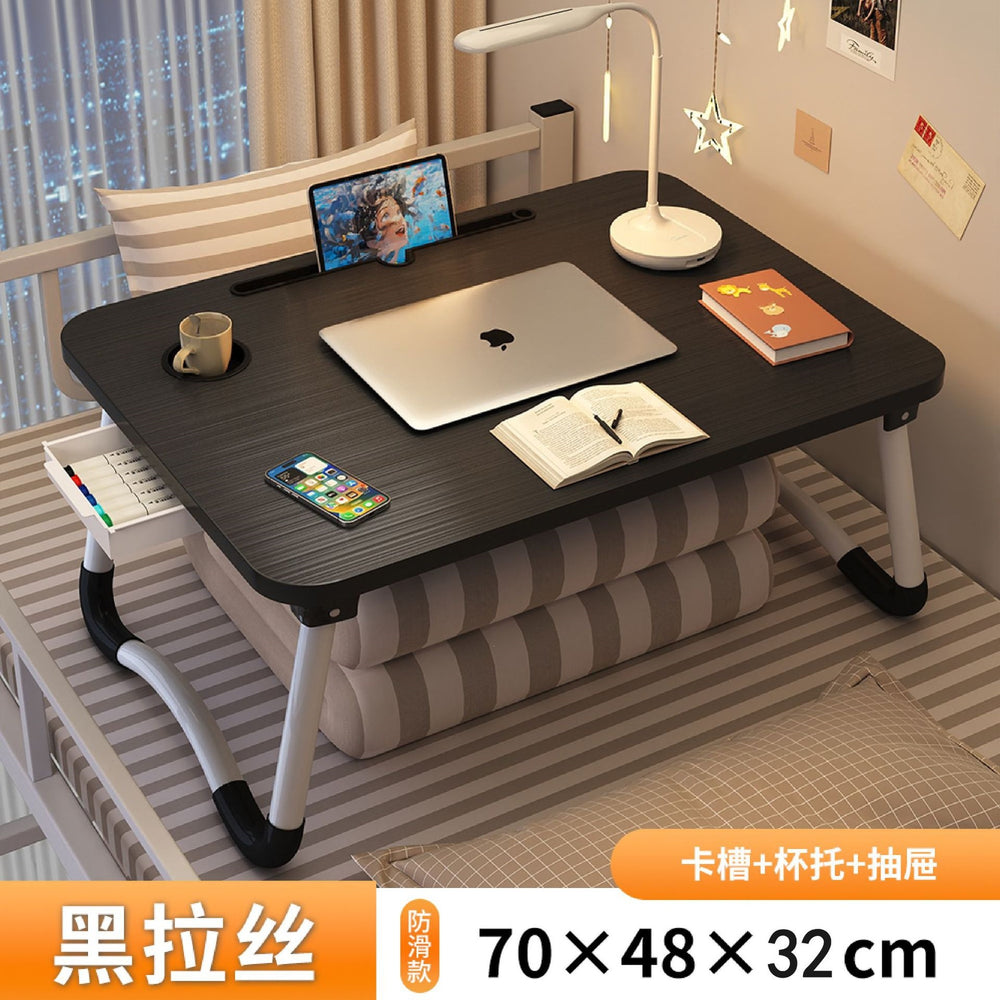 Small table on the bed, foldable computer desk, for home bedroom bay window desk, dormitory student dormitory lazy study table