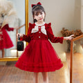 Girls' red spring/autumn tutu dress - stylish and trendy new arrival for little girls, fleece-lined