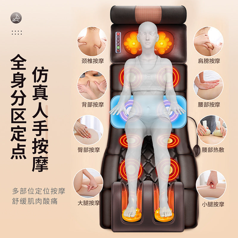 electric multifunctional foldable kneading for home massager massage mattress massage mat for cervical spine and waist