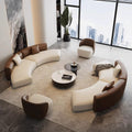 Nordic light luxury modern curved hallway sofa, designer style for small apartments, living rooms, beauty salons, reception areas, and photography studios