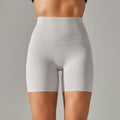 Spring/summer new solid color yoga shorts - double-sided brushed, high-waisted, stretchy, activewear, fitness, 3/4 length yoga pants for women