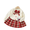 Girls' knitted sweater cardigan set - new autumn  collection: cute cartoon design for little girls