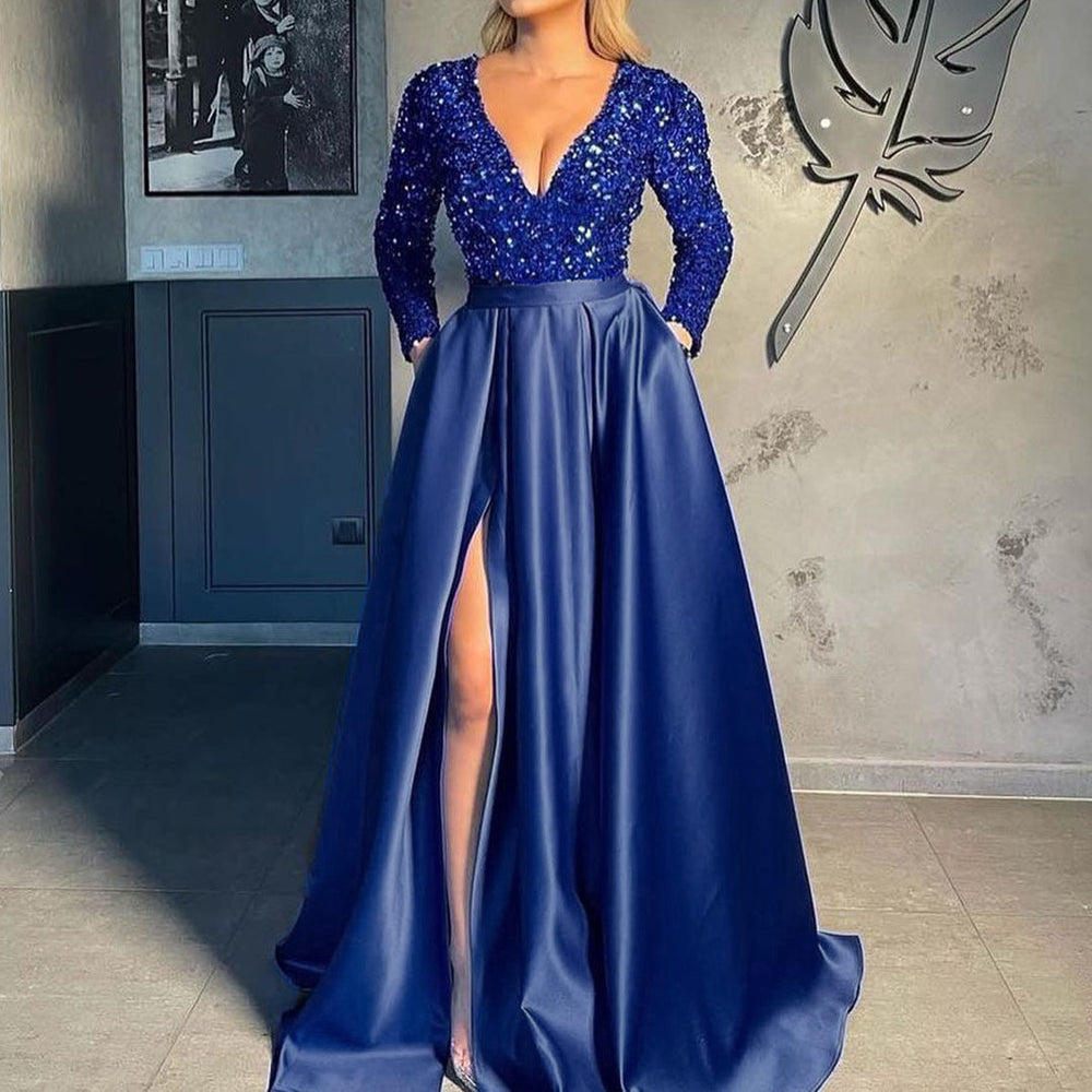 spring/summer new arrivals: european & american style sequin maxi dress - sexy, flowy, and perfect for independent e-commerce stores, banquets, and evening events