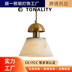 French medieval style bar lamp imitation marble chandelier bedroom bedside chandelier accessible luxurycasual entrance entrance hanging lamp