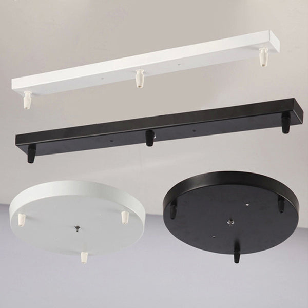 Three-head wrought iron ceiling plate, wooden rectangular 50cm70cm chassis, round 24cm30cm ceiling plate wholesale