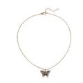 European and american cross-border e-commerce jewelry fashion enamel alloy pendant personalized enamel butterfly necklace autumn new jewelry