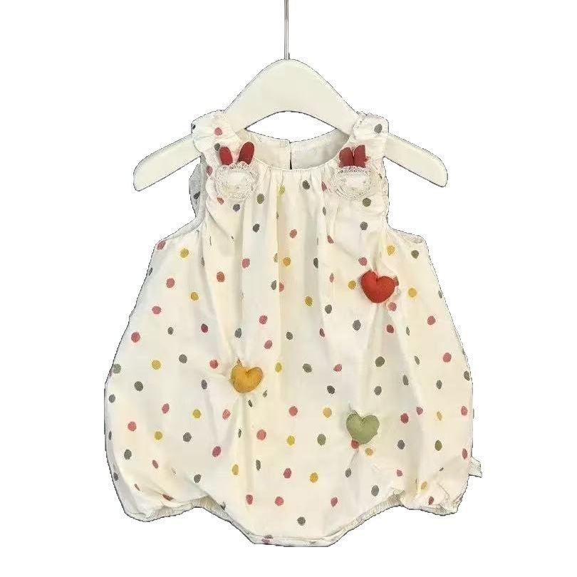 Korean style lightweight sleeveless bodysuit - summer baby clothes, sweet infant & toddler outerwear, cute summer romper