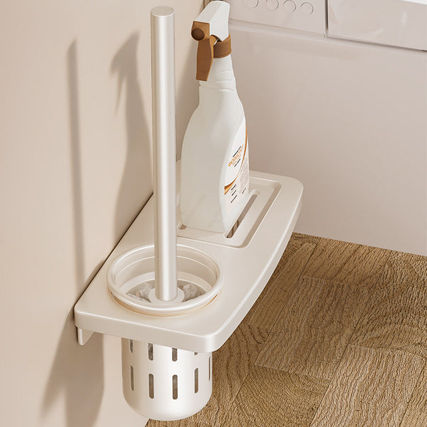 [] Toilet toilet brush rack wall-mounted toilet cleaning brush toilet cup holder storage home