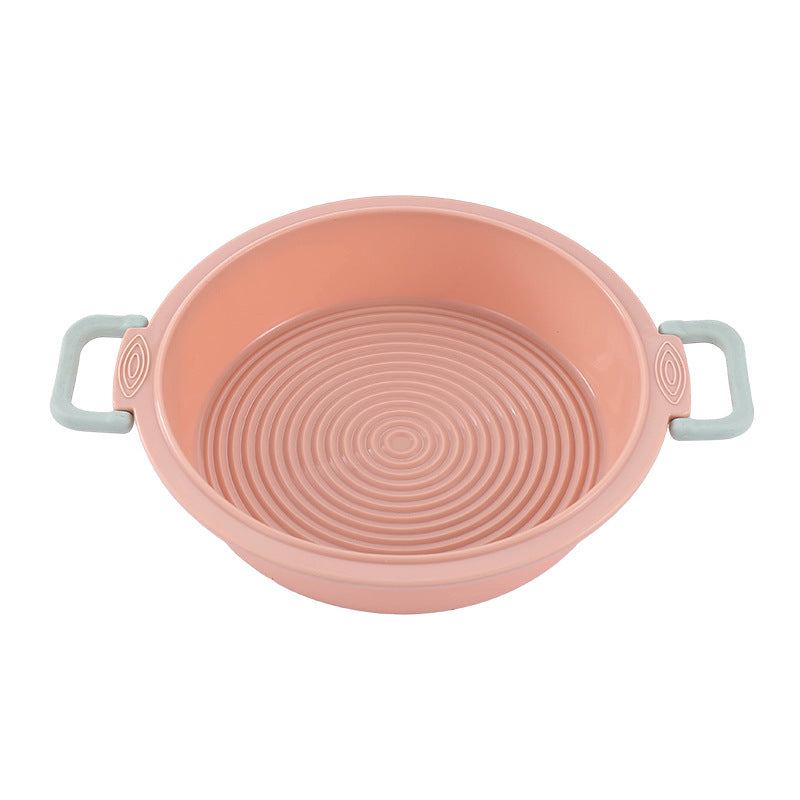 new silicone air fryer baking pan cake mold - high temperature resistant, easy release, round shape, home baking tool