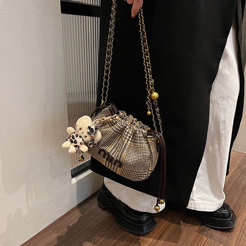 new arrival women's bag fashioneasiest for match shoulder crossbody satchel pleated bag classy sense of style armpit
