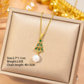 [titanium steel] cross-border new niche christmas tree necklace for women, accessible luxury, fashionable, versatile, high-end clavicle chain accessories