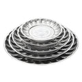 foreign trade stainless steel lily plate retro light luxury large tray household dinner plate food preparation plate fruit plate wholesale