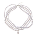 Pearl stacking necklace wholesale european and american cross-border jewelry multi-layer retro irregular water drop pendant beaded neck jewelry for women