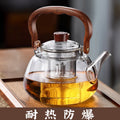 Glass teapot, tea water separation kettle, teapot, flower teapot, stove tea maker, tea set suit, heat-resistant glass
