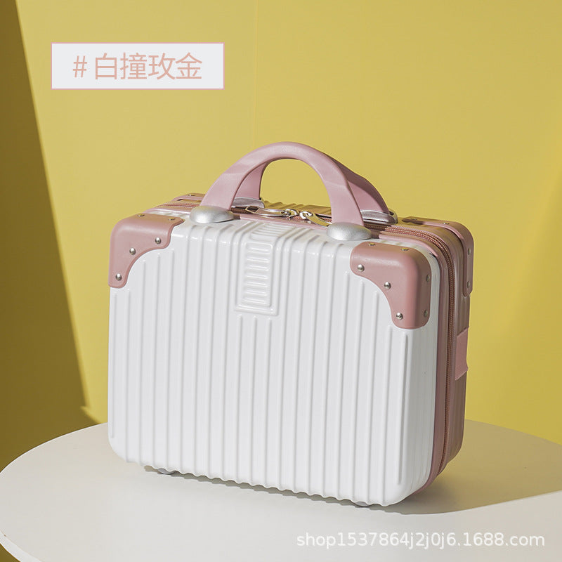 Portable cosmetic case, high-value 14-inch suitcase, small mini suitcase, gift box, gift printing logo.