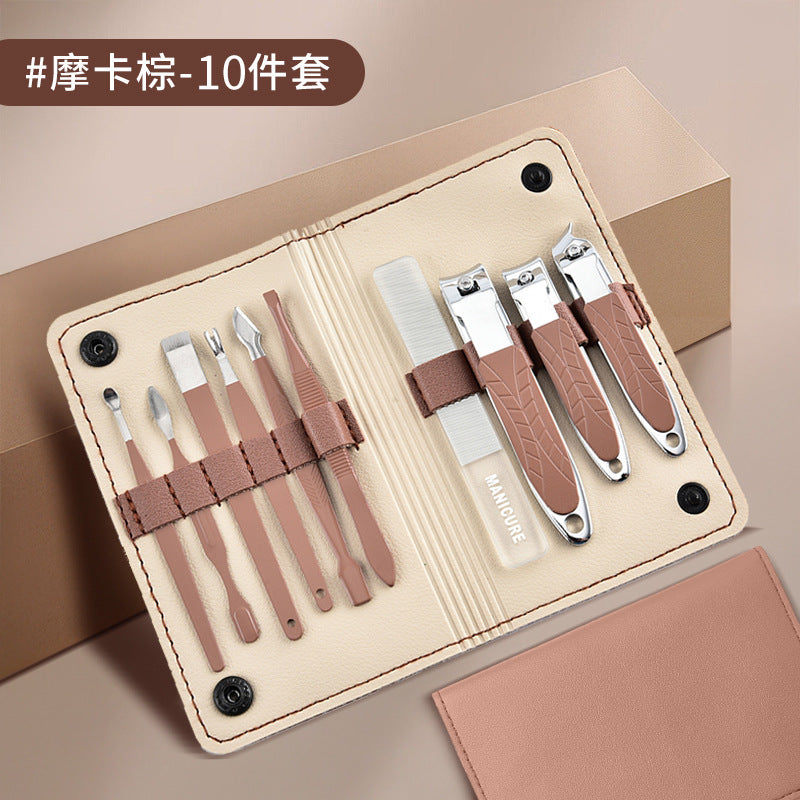 Slanted nail clipper suitnail art manicure tools nail clipper suit one piece starting batch nail clippers high-end set box