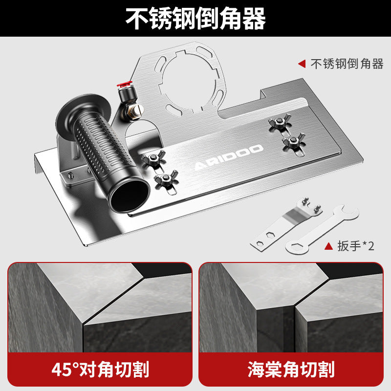Angle grinder tile chamfering device portable 45 degree woodworking bricklayer universal cutting artifact portable chamfering device