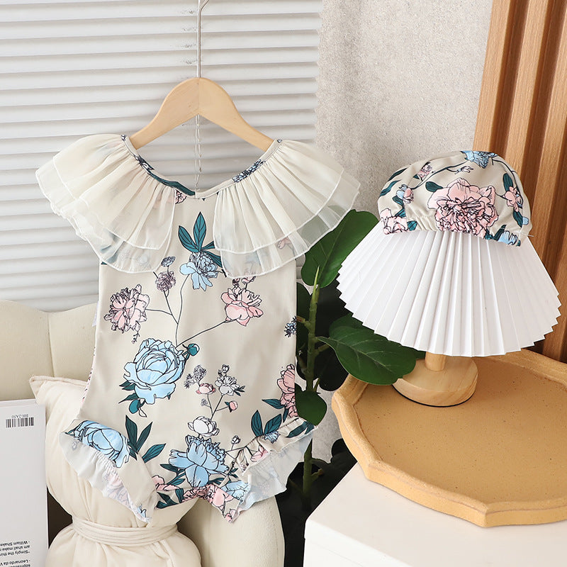 Baby girl one-piece swimsuit -  new collection - floral, fresh & cute swimwear for kids