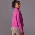New solid color autumn/winter sweatshirt - loose fit, fleece-lined, warm yoga casual jacket, outdoor sports loose long sleeve top