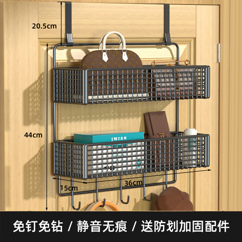 Over-the-door hook: your ultimate entryway organizer! wall-mounted, no-drill storage rack for bedroom closet, side-mounted clothes hanger
