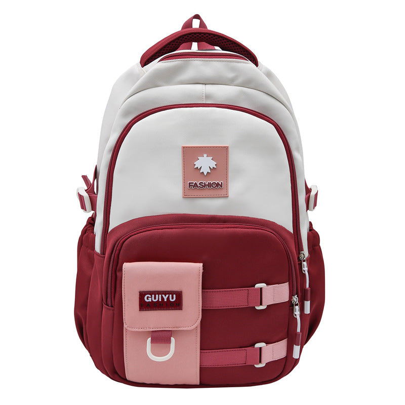 New casual backpack Korean version large capacity junior high school student schoolbag simple Japanese Korean version couple backpack