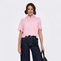 Amazon fashion cut out crochet short sleeve shirt women's  summer new arrivalfashioncasualeleganttops