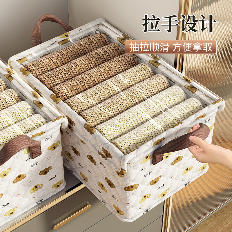 Cartoon Koala Storage Box Clothing Household Storage Basket Wardrobe Dormitory Storage Box Fabric Clothes Drawer Storage Box