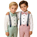 Boys' spring outfit korean style long-sleeve shirt and overalls gentleman's formal wear for children's first birthday celebration