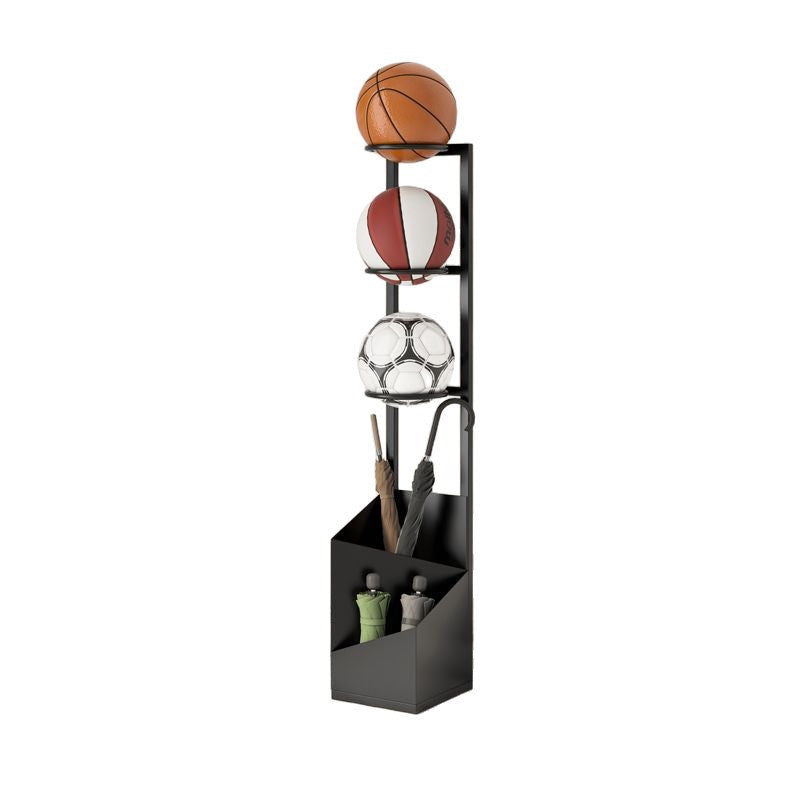 Basketball hoop rack - home sports equipment organizer - racket & soccer ball storage - multi-functional umbrella stand