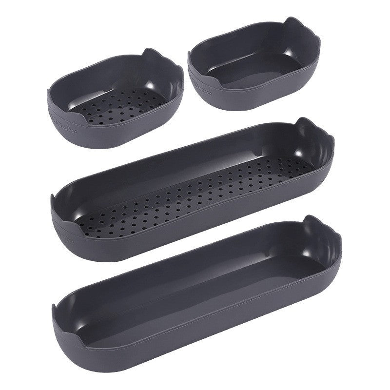 Silicone cake mold 4-piece set - high temperature resistant baking kitchen tools - oval baguette baking pan