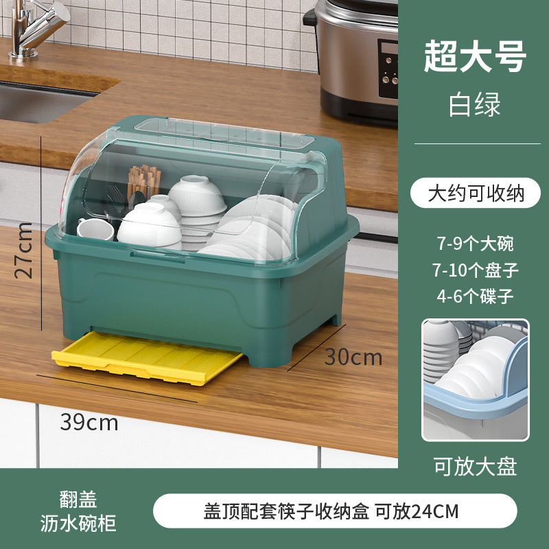 Drain cupboard kitchen bowl tableware box for home storage box with lid bowl rack dishes dishes rack dormitory