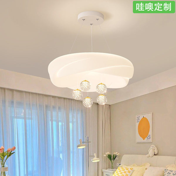 [Wow] Living room chandelier cream style modern simple dining room Nordic 2025 new master bedroom lamps