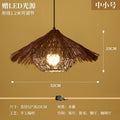 Straw hat chandelier southeast asian rattan creative bamboo art restaurant wedding store hotel b&b lampshade bamboo woven decorative chandelier