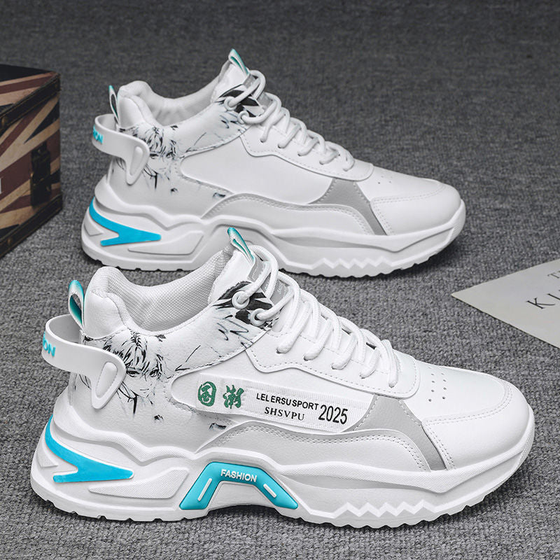 Putian men's shoes autumn winter 2023 new high-top sneakers men's athletic casual running shoes men's dad shoes trendy sneakers