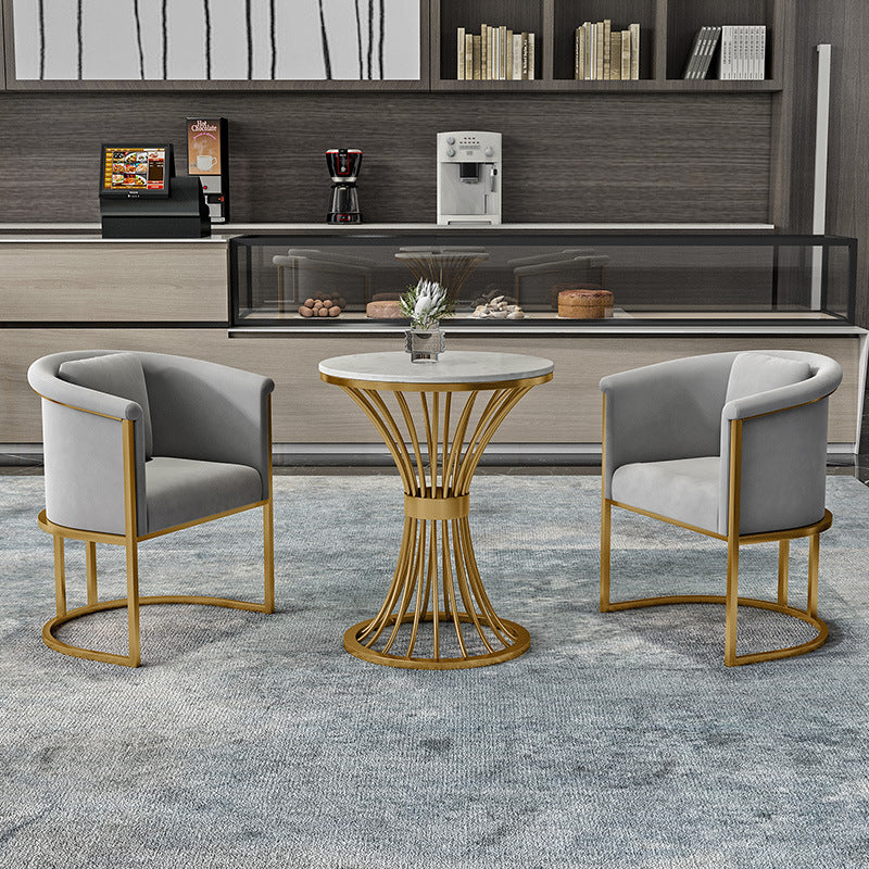 Minimalist sales office negotiation table and chair set, casual round table, hotel/beauty salon booth, business reception sofa