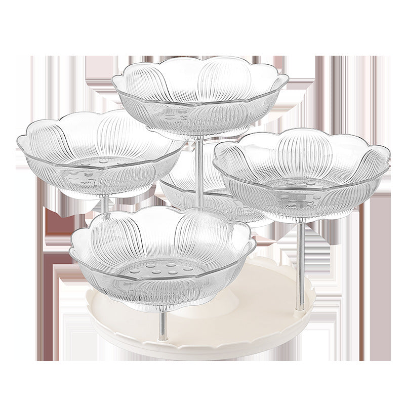 Fruit plate Living room Household fruit plate High value plastic snack nut dried fruit plate High sense light luxury candy box