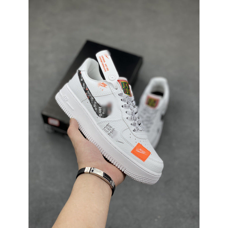 Putian high version air force one af1 white shoes wheat color pure original version black warrior men's shoes black sneakers