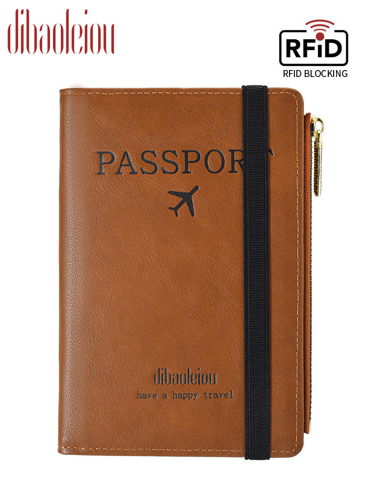 RFID anti-theft brush, multi-functional passport bag, men's and women's ID holder, passport holder, wallet, overseas ID bag, card bag.