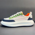 Men's 2025 new mesh breathable white sneakers - trendy, versatile low-top shoes with thick soles for height increase, comfortable casual shoes