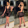 X5213 special offer: no returns or exchanges. please purchase with care. cross-border fashion women's sexy v-neck lace nightclub jumpsuit