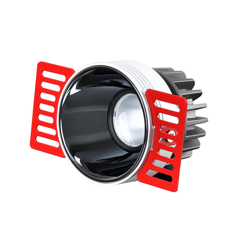 Three pine anti-glare borderless embedded spotlight eye protection cob full spectrum hill embedded living room ceiling light