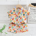 Dopamine colorful print kids' short-sleeve shirt summer set, infant casual shorts two-piece outfit, korean style