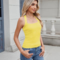 women's fashion european and american style tie back halter sling  new arrival silmshort pit pattern knittingtube topsweater